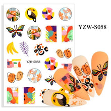 将图片加载到图库查看器，Water Decal Nail Art Decorations Nail Sticker Tattoo Full Cover Beauty Decals Manicure Supplies Accessories  Women Kids Girls Manicure Decoration Nail Art Supplies 3D Self-Adhesive Nail Decals Designer Nail Stickers for Acrylic Nails
