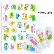 将图片加载到图库查看器，Water Decal Nail Art Decorations Nail Sticker Tattoo Full Cover Beauty Decals Manicure Supplies Accessories  Women Kids Girls Manicure Decoration Nail Art Supplies 3D Self-Adhesive Nail Decals Designer Nail Stickers for Acrylic Nails

