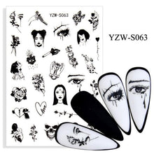 将图片加载到图库查看器，Water Decal Nail Art Decorations Nail Sticker Tattoo Full Cover Beauty Decals Manicure Supplies Accessories  Women Kids Girls Manicure Decoration Nail Art Supplies 3D Self-Adhesive Nail Decals Designer Nail Stickers for Acrylic Nails
