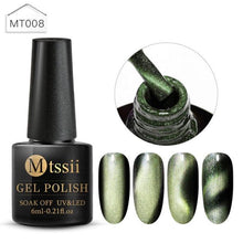 Load image into Gallery viewer, Popular Cat Eye Gel Nail Polish Magnetic Colorful UV Rainbow Gel Fashion Charming Effect Modern Design

