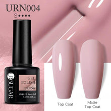 将图片加载到图库查看器，Matte Pink Blue Gel Nail Polish Semi Permanent LED Nail Art Design Elegant Warm Colors For Womens
