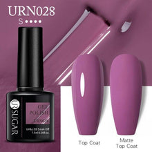 将图片加载到图库查看器，Matte Pink Blue Gel Nail Polish Semi Permanent LED Nail Art Design Elegant Warm Colors For Womens
