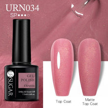 将图片加载到图库查看器，Matte Pink Blue Gel Nail Polish Semi Permanent LED Nail Art Design Elegant Warm Colors For Womens
