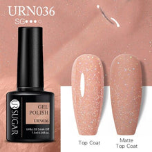 将图片加载到图库查看器，Matte Pink Blue Gel Nail Polish Semi Permanent LED Nail Art Design Elegant Warm Colors For Womens
