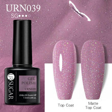 将图片加载到图库查看器，Matte Pink Blue Gel Nail Polish Semi Permanent LED Nail Art Design Elegant Warm Colors For Womens
