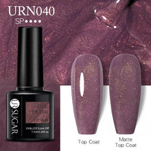 将图片加载到图库查看器，Matte Pink Blue Gel Nail Polish Semi Permanent LED Nail Art Design Elegant Warm Colors For Womens
