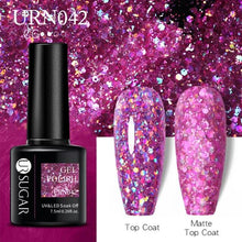 将图片加载到图库查看器，Matte Pink Blue Gel Nail Polish Semi Permanent LED Nail Art Design Elegant Warm Colors For Womens
