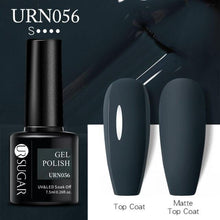 将图片加载到图库查看器，Matte Pink Blue Gel Nail Polish Semi Permanent LED Nail Art Design Elegant Warm Colors For Womens

