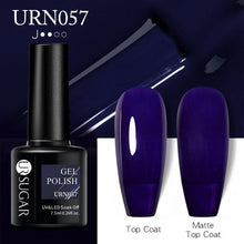 将图片加载到图库查看器，Matte Pink Blue Gel Nail Polish Semi Permanent LED Nail Art Design Elegant Warm Colors For Womens
