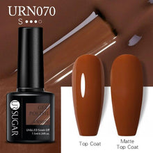 将图片加载到图库查看器，Matte Pink Blue Gel Nail Polish Semi Permanent LED Nail Art Design Elegant Warm Colors For Womens

