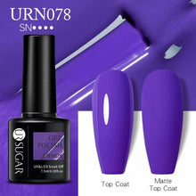 将图片加载到图库查看器，Matte Pink Blue Gel Nail Polish Semi Permanent LED Nail Art Design Elegant Warm Colors For Womens
