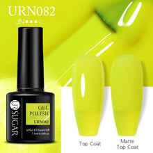 将图片加载到图库查看器，Matte Pink Blue Gel Nail Polish Semi Permanent LED Nail Art Design Elegant Warm Colors For Womens
