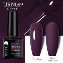 将图片加载到图库查看器，Matte Pink Blue Gel Nail Polish Semi Permanent LED Nail Art Design Elegant Warm Colors For Womens
