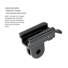 将图片加载到图库查看器，Bicycle Headlight Holder Front LED Lamp Buckle Quick Mount Release Helmet Adaptor Bracket Light Switch 360°Rotation Flashlight Mount Holder Bicycle Cycle Bike Front Torch Mount LED Headlight Holder Clip Clamp Rubber For Diameter Flashlight

