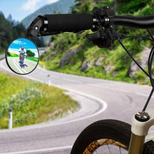 Load image into Gallery viewer, Stainless Steel Rotatable Bicycle Rearview Mirror Bike Rear View Mirror Cycling HandleBar Mirrors Rotating Adjustable HD Safety Convex Mirror With Wide Filed Of View For Mountain Bike
