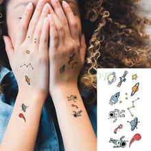 Load image into Gallery viewer, New Waterproof Temporary Sticker Tattoo Flame Heart Star Element Body Art Cute Small Tattoos For Kids Womens
