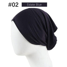 Load image into Gallery viewer, New Winter Autumn Soft Solid Color Inner Hijab  Cap Lightweight Muslim Turban Elegant Hijab Caps Hat Islam Under Scarf  Undercap Bonnet Color Soft Jersey Stretch Hijab's Tube Cap Hat Hijab Bonnet Muslim Women Scarf Turbans Head For Women

