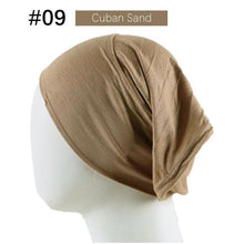 Load image into Gallery viewer, New Winter Autumn Soft Solid Color Inner Hijab  Cap Lightweight Muslim Turban Elegant Hijab Caps Hat Islam Under Scarf  Undercap Bonnet Color Soft Jersey Stretch Hijab's Tube Cap Hat Hijab Bonnet Muslim Women Scarf Turbans Head For Women
