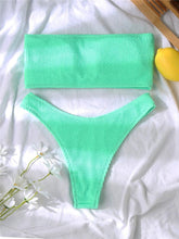 Load image into Gallery viewer, Women One-Shoulder Bikini Swimsuit Women Push Up Swimwear Women's Bathing Suit Comfortable Bikini Ribbed Two Piece Swimsuit Bikini Set Summer Bathing Suit Beach Wear Swimming Suit
