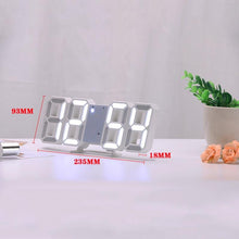 将图片加载到图库查看器，3D Large LED Digital Wall Clock Date Time Celsius Nightlight Display Table Desktop Clocks 3D Digital Alarm Clock Modern Design LED Wall Desk Clocks 12/24H Time /Date/ Temperature Display Nightlight /Brightness Adjustable/ Alarm Clock For Living Room
