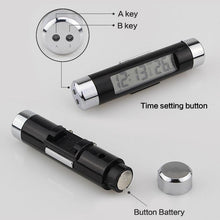 Load image into Gallery viewer, Car Digital Clock Temperature Display Electronic Clock Car Temperature Clock Universal Auto Dashboard Digital Clocks with Black Light And LCD Screen Adjustable Vehicle Temperature Thermometer Auto Electronic Clock LED Backlight Digital Display Clock
