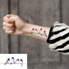 Load image into Gallery viewer, New Waterproof Temporary Sticker Tattoo Flame Heart Star Element Body Art Cute Small Tattoos For Kids Womens
