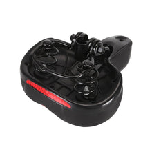 将图片加载到图库查看器，Reflective Breathable Bike Saddle Cushion Leather Surface Seat Mountain Bicycle Shock Absorbing Hollow Bike Seat For Women Or Men Bicycle Saddle Replacement Padded Soft High Density Memory Foam With Dual Shock Absorbing
