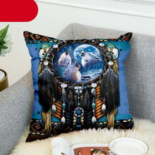 Load image into Gallery viewer, Animal Wolf 3D Printed Pillow Case Polyester Decorative Full Moon Zippered Pillow Cases Soft Confortable Pillowcases Throw Pillow Cover Double Sided Printing Style 45cm X 45cm
