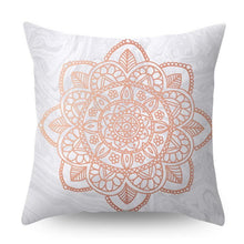 将图片加载到图库查看器，Nordic Style Pillow Covers Plant Letter Flower Geometric Sofa Cushion cover Headrest Pink Party Decorations Gift For Kids Geometric Decorative Throw Pillow Covers Square Cotton Cushion Covers Outdoor Sofa Home Pillow Covers
