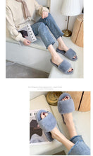将图片加载到图库查看器，Fluffy Slippers Women Cozy Faux Fur Cross Indoor Floor Slides Flat Soft Furry Shoes Fluffy Furry Fur Slippers Flip Flop Open Toe Cozy House Memory Foam Sandals Slides Soft Flat Comfy Slippers
