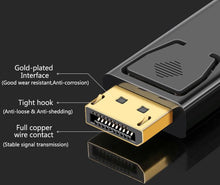 Load image into Gallery viewer, 4K Display Port To HDMI Compatible Adapter Converter Display Port Male DP To Female HD TV Cable Adapter Video Audio Compatible With Computer Desktop Labtop PC Monitor HDTV Gold Plated

