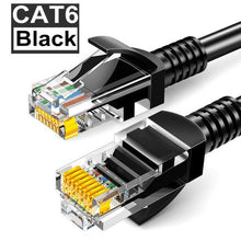 Load image into Gallery viewer, Cat6 Round Ethernet Cable RJ45 Cat6 Lan Cable Internet Modem Laptop Router Network Ethernet Cable Plated RJ45 Connectors Ethernet LAN Cable For Laptop Game Console
