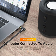 Load image into Gallery viewer, 90Degree 3.5mm Right Angle AUX Audio Cable Jack For Headphone Extension Wire
