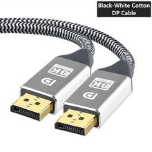 Load image into Gallery viewer, 1m/2m/5m High Speed 1.4Gbp Slim and Flexible Ultra HD 8K 4K 144Hz 165Hz Display Port Adapter For Monitor PC Laptop Projector
