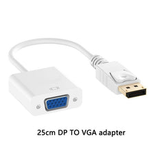 将图片加载到图库查看器，DP to VGA Video Adapter 1080p Thunderbolt DP to VGA Cables Compatible with Computer, Desktop, Laptop, PC, Monitor, Projector,

