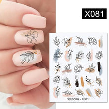 Load image into Gallery viewer, Water Nail Stickers Women Face Sketch Abstract Butterfly Image Sexy Girl Nail Art Decor Sliders Manicures For Nails Decoration Decal Self-Adhesive 3D Wave Design Decoration for Women Girls Tape Nail Art Stickers Decal Decoration
