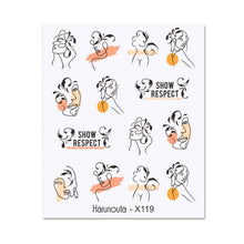 Load image into Gallery viewer, Water Nail Stickers Women Face Sketch Abstract Butterfly Image Sexy Girl Nail Art Decor Sliders Manicures For Nails Decoration Decal Self-Adhesive 3D Wave Design Decoration for Women Girls Tape Nail Art Stickers Decal Decoration
