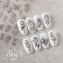 将图片加载到图库查看器，Nail Glue Stickers Stars Moon Cartoon Rabbit Panda Flower Nail Decoration Decals Nail Sticker Nail Art Decorations Design Decoration Acrylic Nail Supplies Designer Nail Decorations for Women Girls Kids 3D Nail Art Stickers Decals
