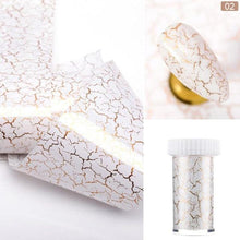 将图片加载到图库查看器，Nail Foils Marble Flower Series Iridescent Nail Art Transfer Sticker Paper Slider Nail Water Decal Design Manicures Decorations  Art Manicures Decoration New Gold Nail Transfer Foils for Nail Arts Nails Supply Holographic Effect Nail Art Foil Stickers Hol
