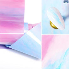 将图片加载到图库查看器，Nail Foils Marble Flower Series Iridescent Nail Art Transfer Sticker Paper Slider Nail Water Decal Design Manicures Decorations  Art Manicures Decoration New Gold Nail Transfer Foils for Nail Arts Nails Supply Holographic Effect Nail Art Foil Stickers Hol
