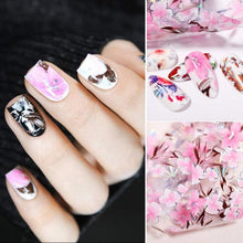将图片加载到图库查看器，Nail Foils Marble Flower Series Iridescent Nail Art Transfer Sticker Paper Slider Nail Water Decal Design Manicures Decorations  Art Manicures Decoration New Gold Nail Transfer Foils for Nail Arts Nails Supply Holographic Effect Nail Art Foil Stickers Hol
