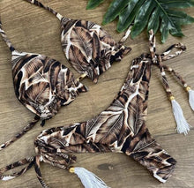 将图片加载到图库查看器，Popular Women's Beachwear  Bikini Set Swimwear Push-Up Padded Swimsuit Floral Bikini Set Low Rise Ruffled Two Pieces Swimsuit Push Up Bathing Suit Swimwear
