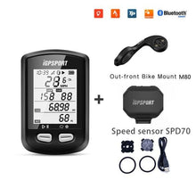 Load image into Gallery viewer, Bike Wireless Stopwatch GPS Bicycle Computer IPX6 Waterproof Cycling Speedometer With ANT+ Bluetooth Bike Speedometer and Odometer Rechargeable Cycling Computer MTB Tracker With LCD Automatic Backlight Display
