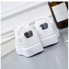 Load image into Gallery viewer, Women Casual New Spring Sneakers Fashion Embroidered White Sneakers Breathable Flower Lace-Up Leather Casual Sports Flat Low Top Sneaker
