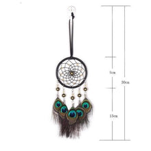 Load image into Gallery viewer, Feather Crafts Dream Catcher Brown Wind Chimes Handmade Christmas Net Handmade Wall Hanging Home Decor Dream Catcher With Feathers For Wall Hanging Car Home Balcony Decorations
