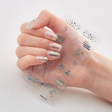 Load image into Gallery viewer, New Year Patterned Nail Decor Nail Polish Nail Art Stickers Full Beauty Sticker for Nails Nail Accessorie Christmas Nail Sticker 3D Nail Art Stickers Decal Slider Template Diy Nail Tool Decorations Nail Art Design Self Adhesive Luxury Designer Nail Sticke
