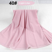 Load image into Gallery viewer, Fashion Soft Long Plain High Quality Premium Heavy Lightweight Elegant Chiffon Hijab Scarf  Scarves Hijabs Lightweight Islamic Head Wear Escharpe Shawls Long Shawls For Women
