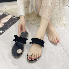 Load image into Gallery viewer, Women Sandals Slippers Flat Flip Flops String Bead Summer Fashion Woman Slides Elegant Pineapple Slides Flat Sandals Strappy Slides Sandals Open Toe Summer Beach Outdoor Shoes
