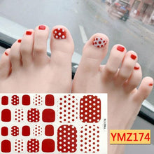 Load image into Gallery viewer, Shiny Toenail Sticker Full Cover Feet Decorations Mixed Patterns Nail Wraps Beauty Design Waterproof Toenail Art Manicure Toe Nail Polish Stickers Glitter Toenail Nail Polish Strips Decals Full Wraps Self Adhesive Toe Nail Tip Full Toe Nail Wraps
