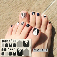 Load image into Gallery viewer, Shiny Toenail Sticker Full Cover Feet Decorations Mixed Patterns Nail Wraps Beauty Design Waterproof Toenail Art Manicure Toe Nail Polish Stickers Glitter Toenail Nail Polish Strips Decals Full Wraps Self Adhesive Toe Nail Tip Full Toe Nail Wraps

